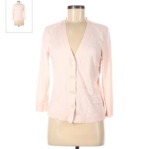 Ann Taylor Loft 3/4 Sleeve Signature V-Neck Cardigan